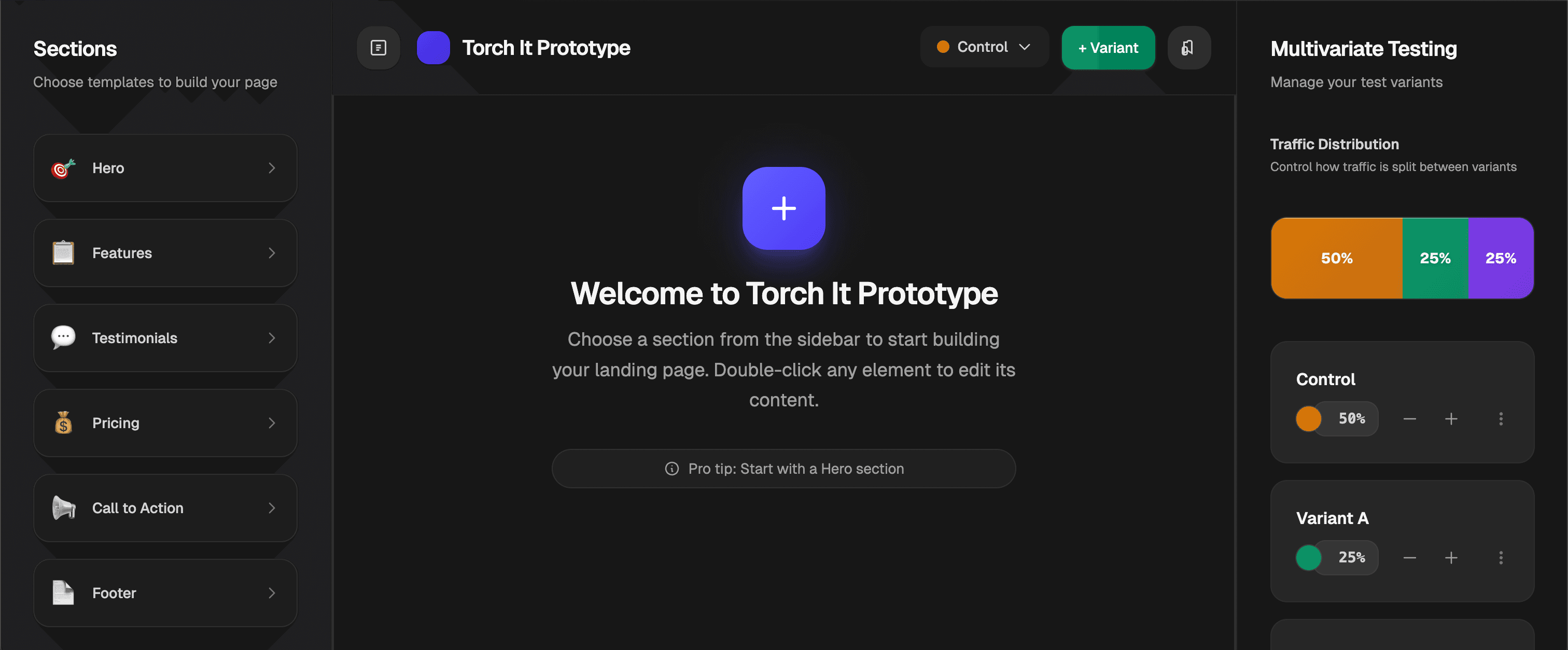 Torch It Prototype Interface